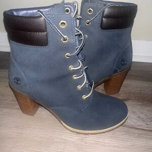 Timberland Women's Navy Heeled Boots